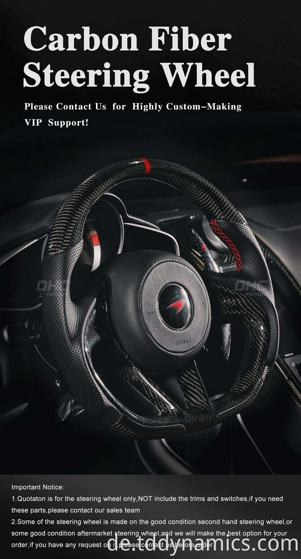 Carbon Fiber Steering Wheel Details